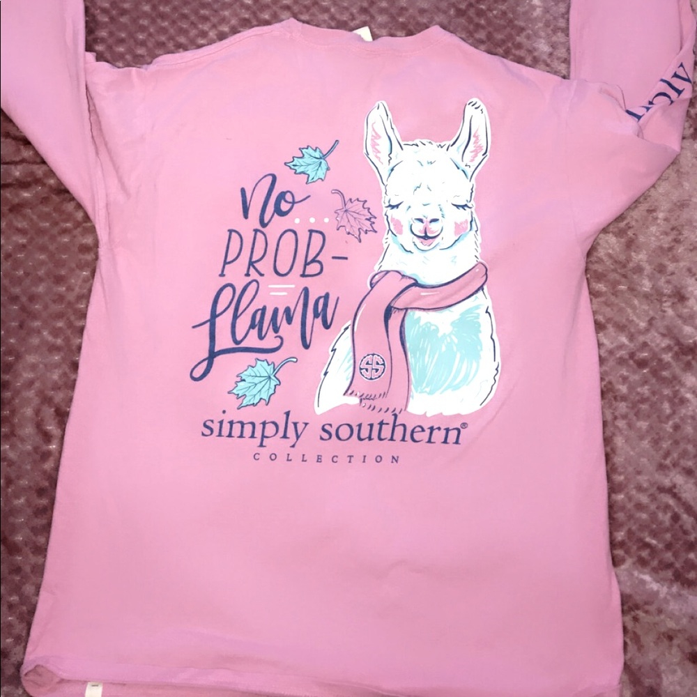 Simply Southern Long sleeve llama shirt